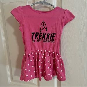 Pink Star Trek Dress - 18 months